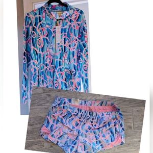 Lilly Pultizer XL NWT Leona Jacket and EUC XL Matching Shorts Set